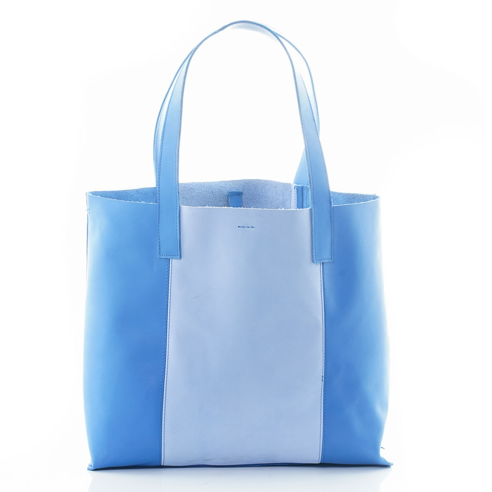 Дамска чанта от естествена италианска кожа модел ESTER royal blue